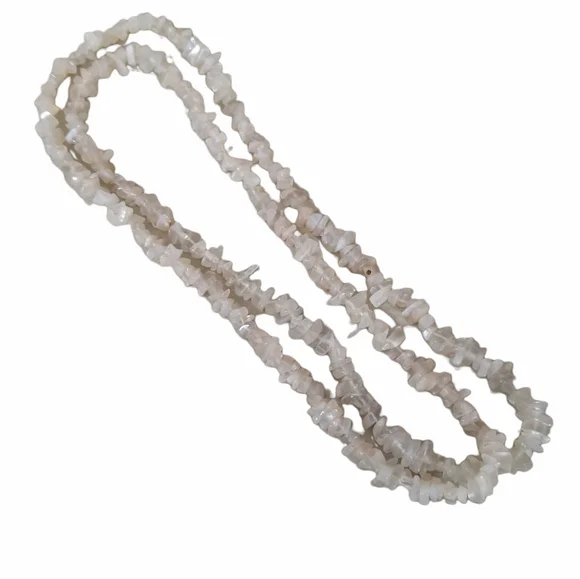 Vintage Boho Turquoise Agate & Moonstone Necklace - Picture 13 of 15